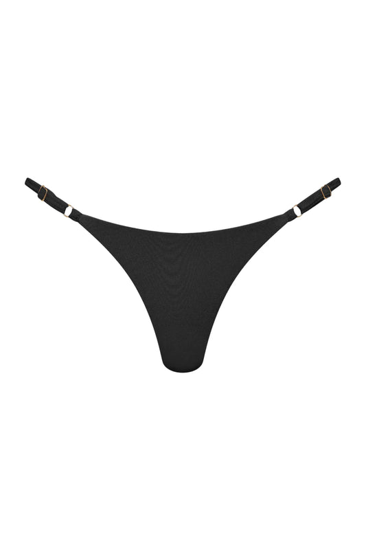 Cosmic Thong Bikini Bottoms - Black
