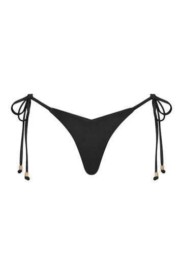 Empress black V-cut thong bikini bottoms by Venus Swim