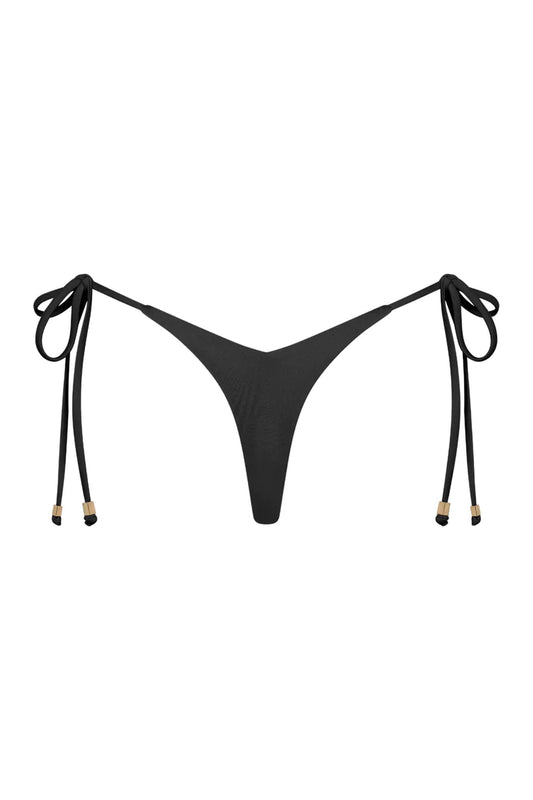 Empress Thong Bikini Bottoms - Black