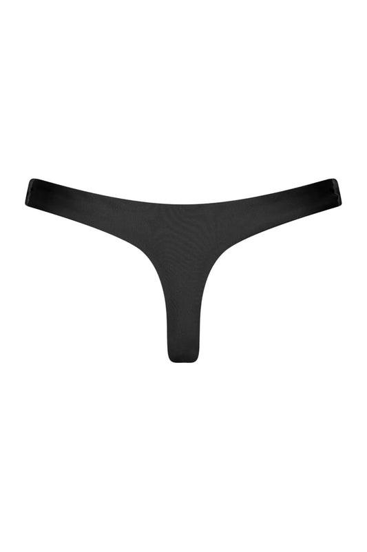 Eve High Cut Bikini Bottoms  - Black