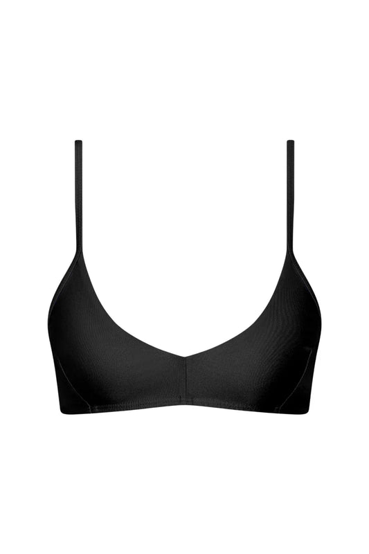 Halo Bikini Bralette Top - Black