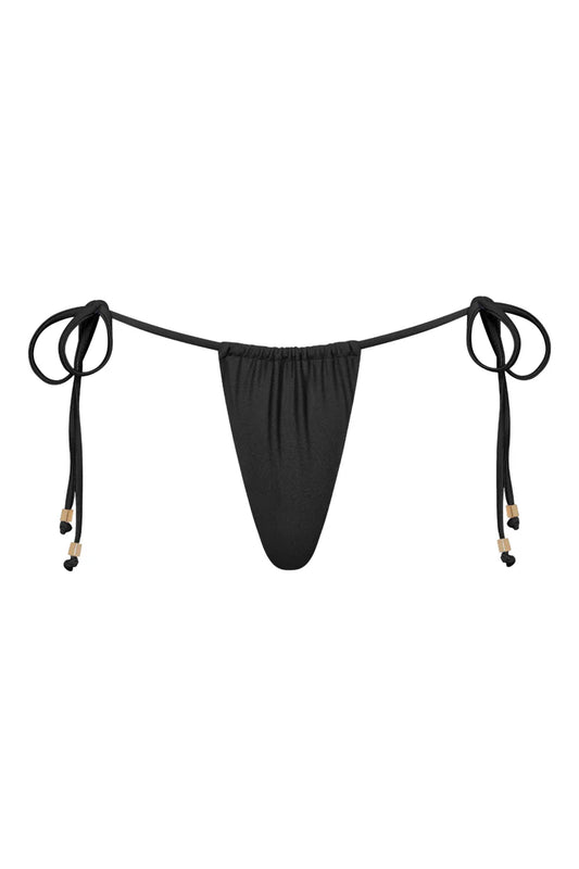 Hera Tie Side Bikini Bottoms - Black