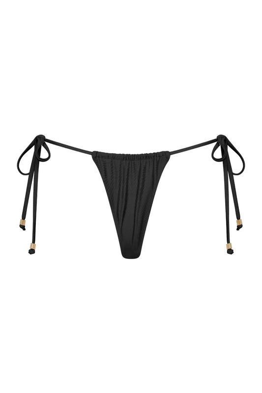 Hera Tie Side Bikini Bottoms - Black