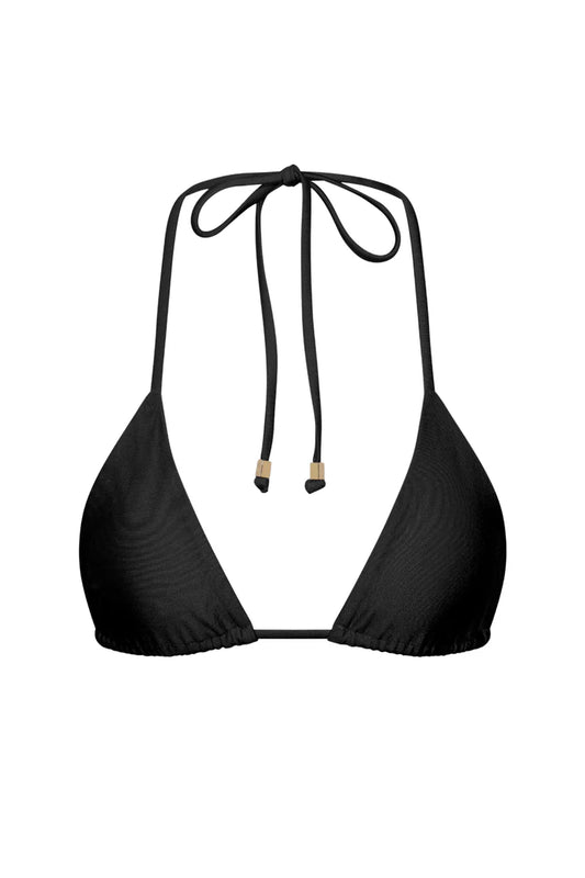 Luna Triangle Bikini Top - Black