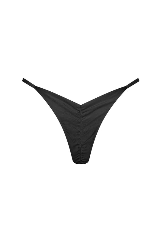 Lure Thong Bikini Bottoms - Black