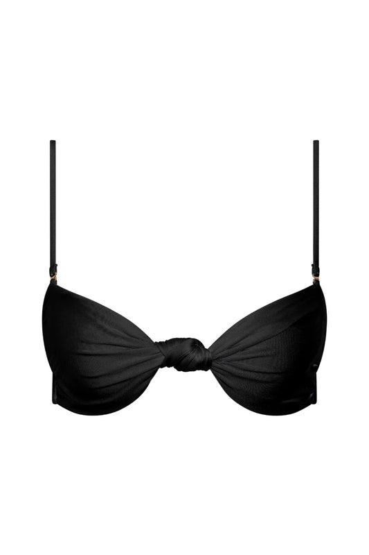 Mira Strapless Bikini Top - Black