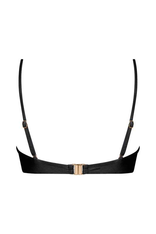 Mira Strapless Bikini Top - Black