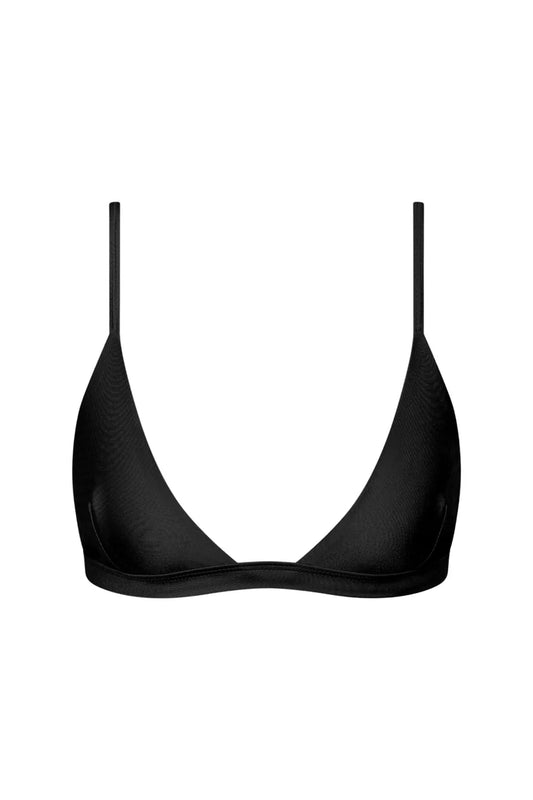 Moon Triangle Bikini Top - Black