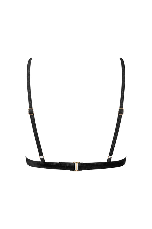 Moon Triangle Bikini Top - Black