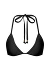 Pearl Triangle Bikini Top - Black
