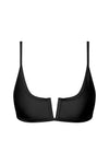 Aura V Bar Bikini Top - Black