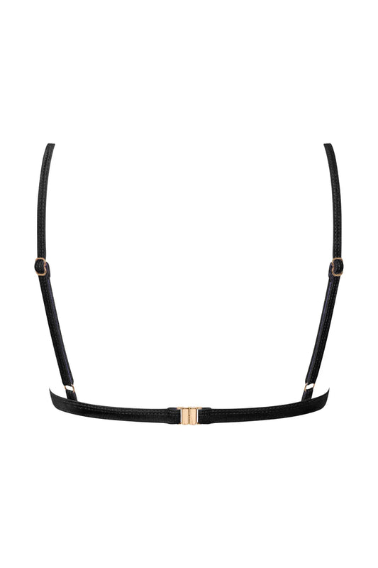 Aura V Bar Bikini Top - Black